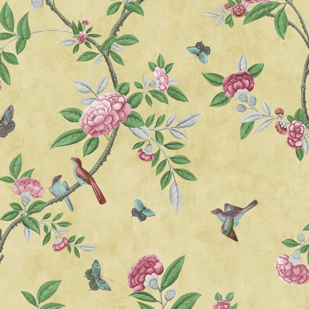 Graham Brown Chinoiserie Bird Butterfly Floral Leaf Wallpaper 50 764 1000x1000