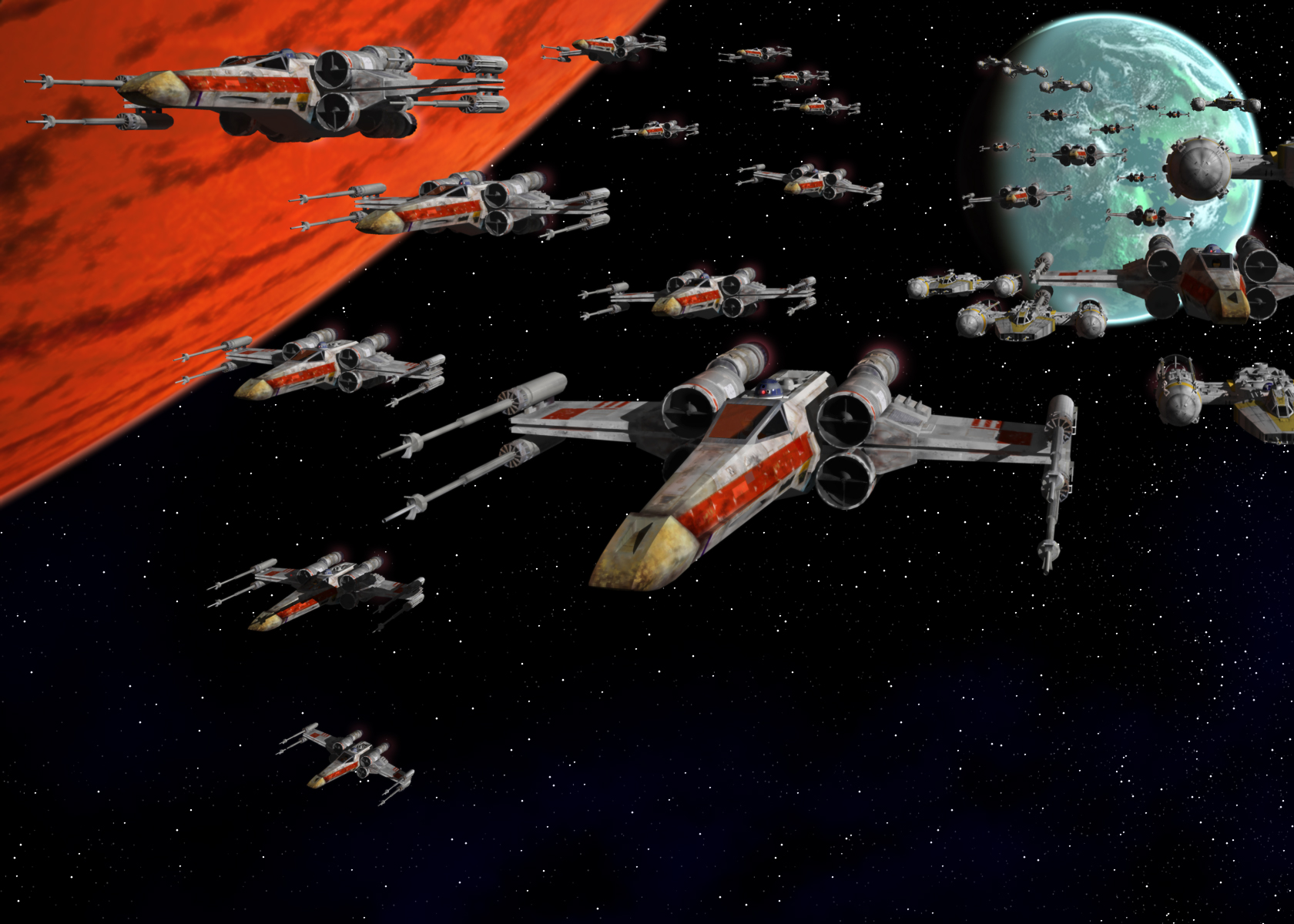 X Wing Wallpaper HD Star Wars Space Sci Fi Battle Laser