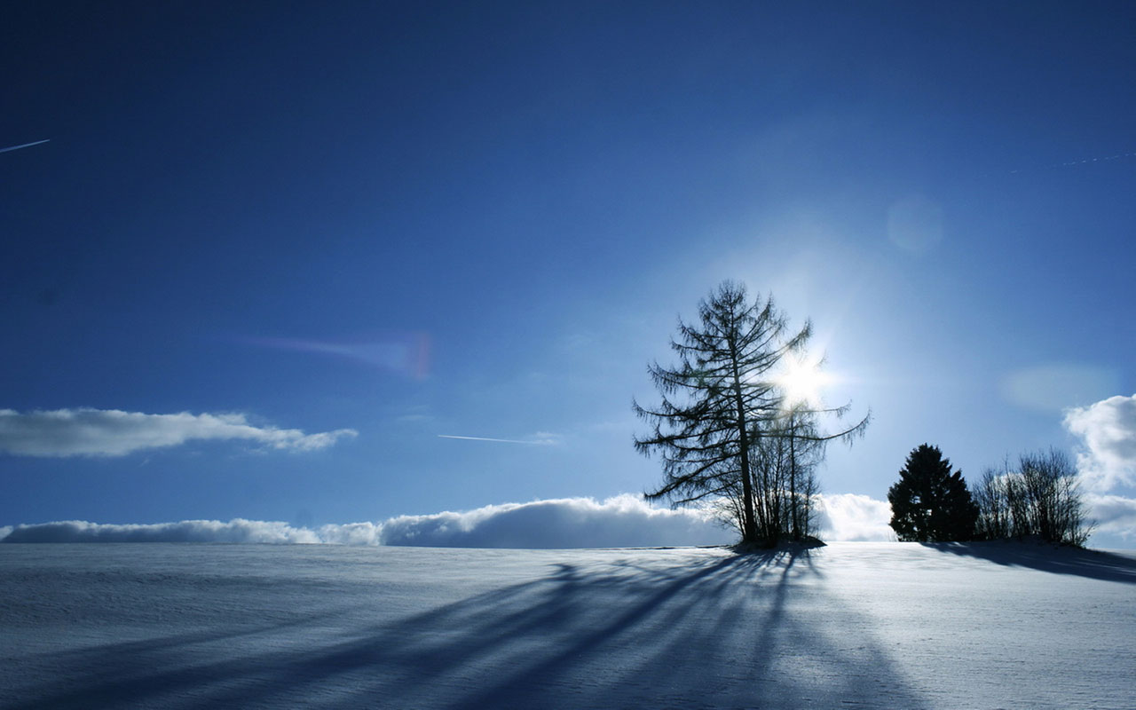 Sky And Snow Romantic Landscape Photography Wallpaper