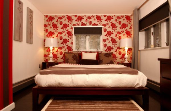 Red Wallpaper Bedroom Ideas Home Decorating Ideas