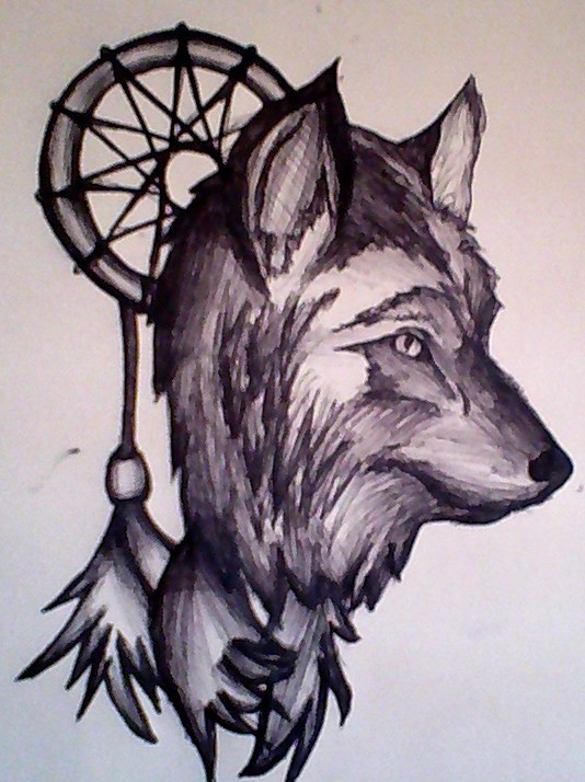 Dream Catcher Wolf By Princesskittykittens