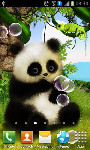 Download Animated panda live wallpaper for Android by
