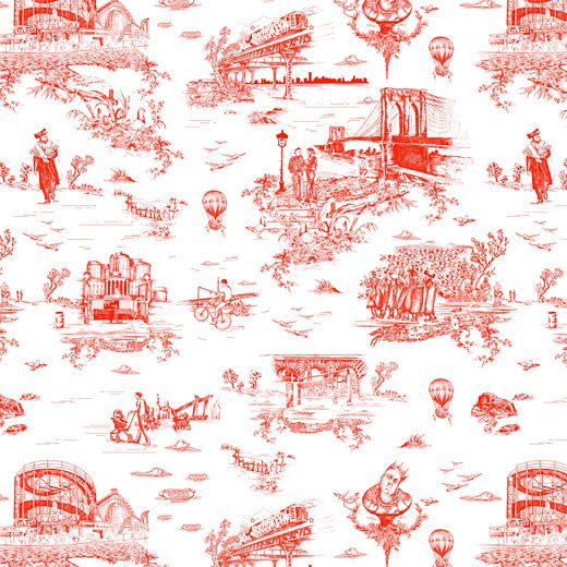 Brooklyn Toile Wallpaper Decorating Ideas