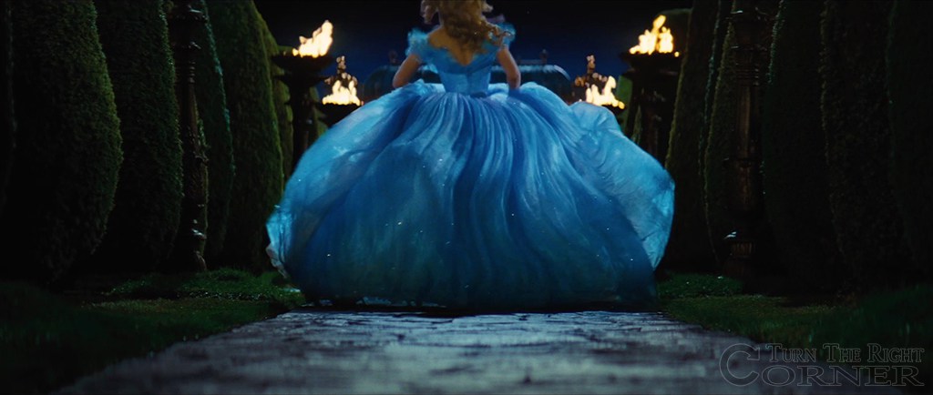 Cinderella Movie Screenshot Lily James Blue Dress Turn The