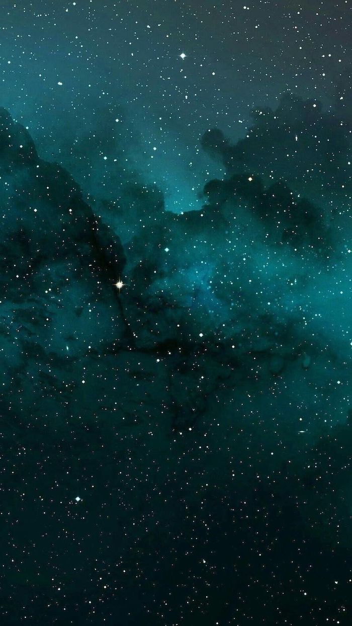 Blue Green Turquoise Black Background Universe Wallpaper Image