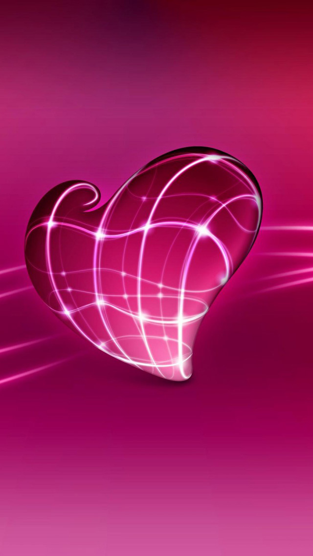 3d Heart iPhone Wallpaper