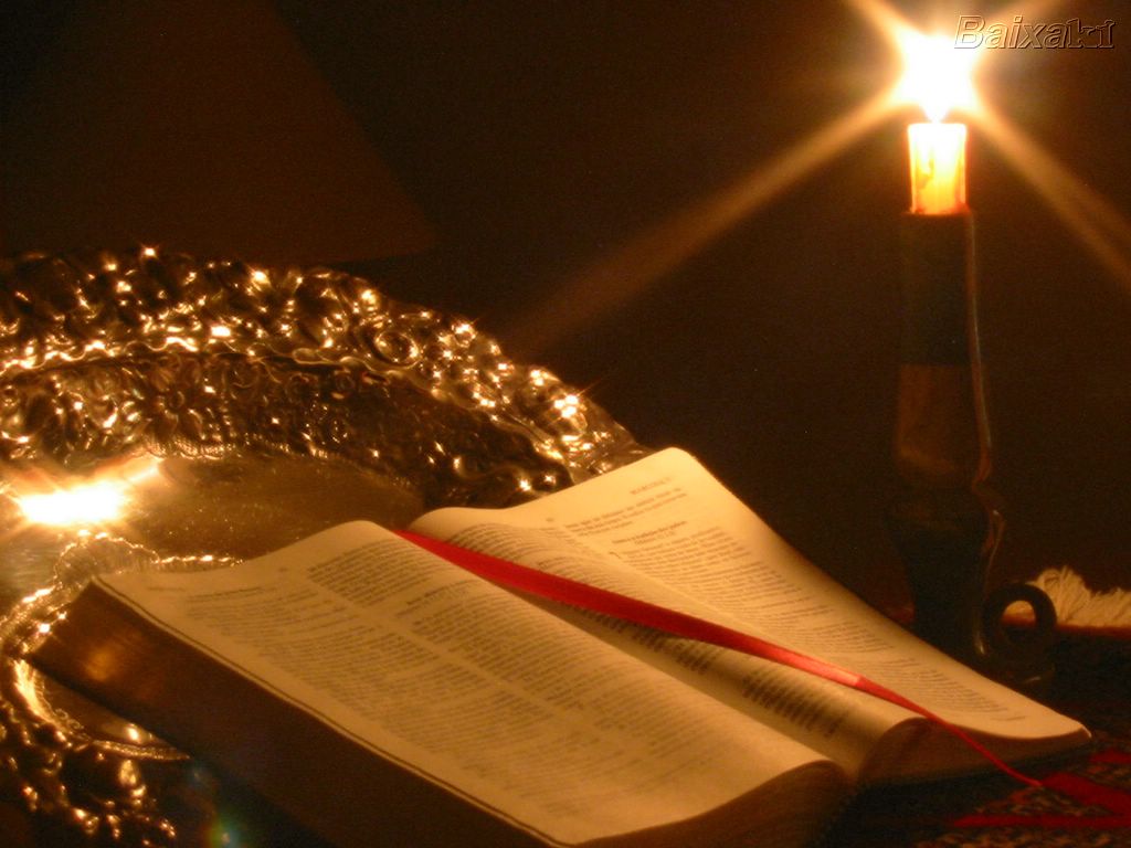 Candle And Bible Wallpaper Christian