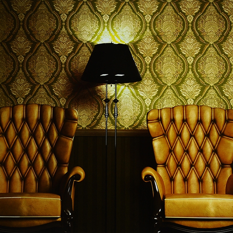 Free download 10M European Classic 3D Embossed Gold Foil Wallpaper ...