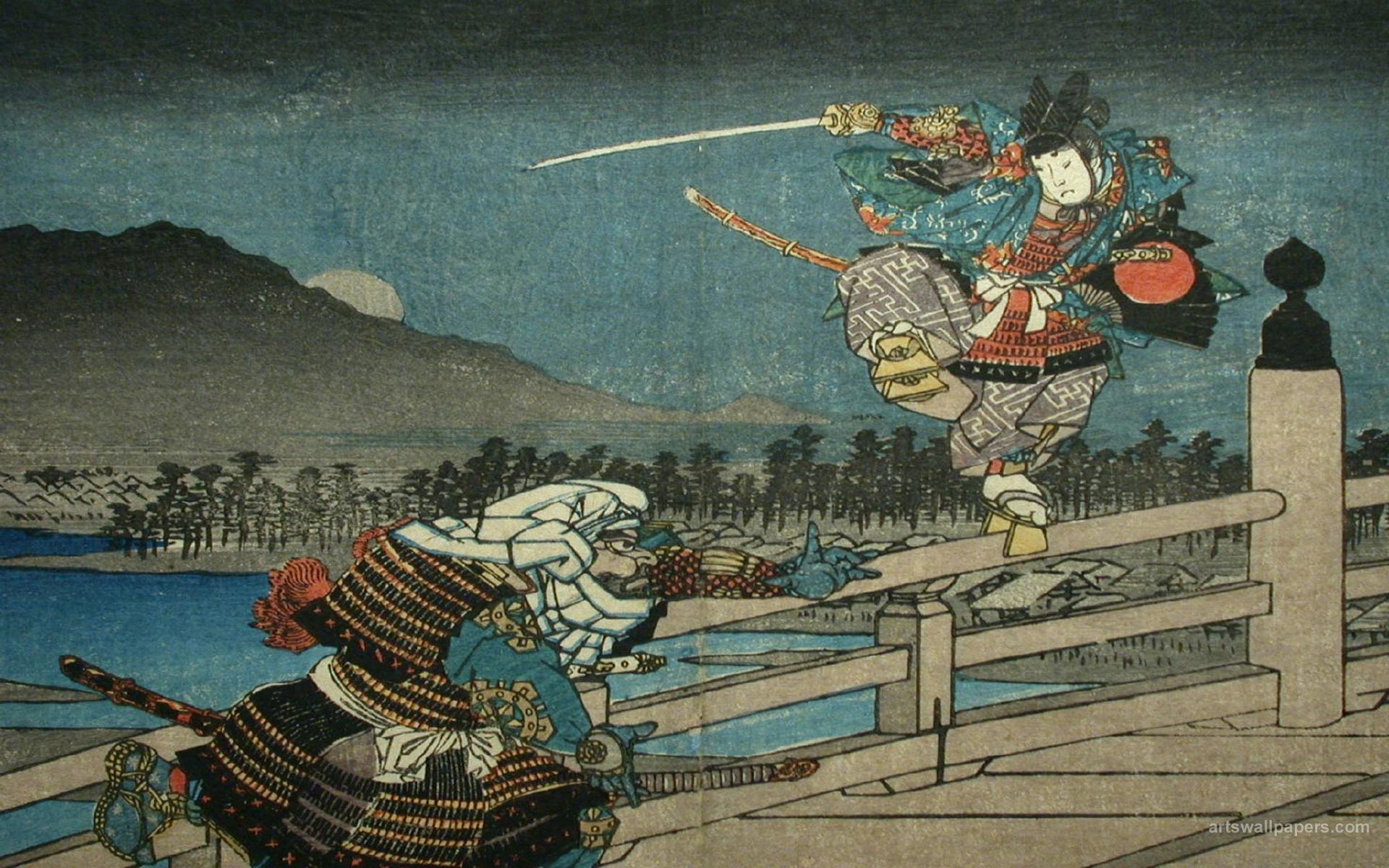 Samurai Wallpaper Ukiyo E Art