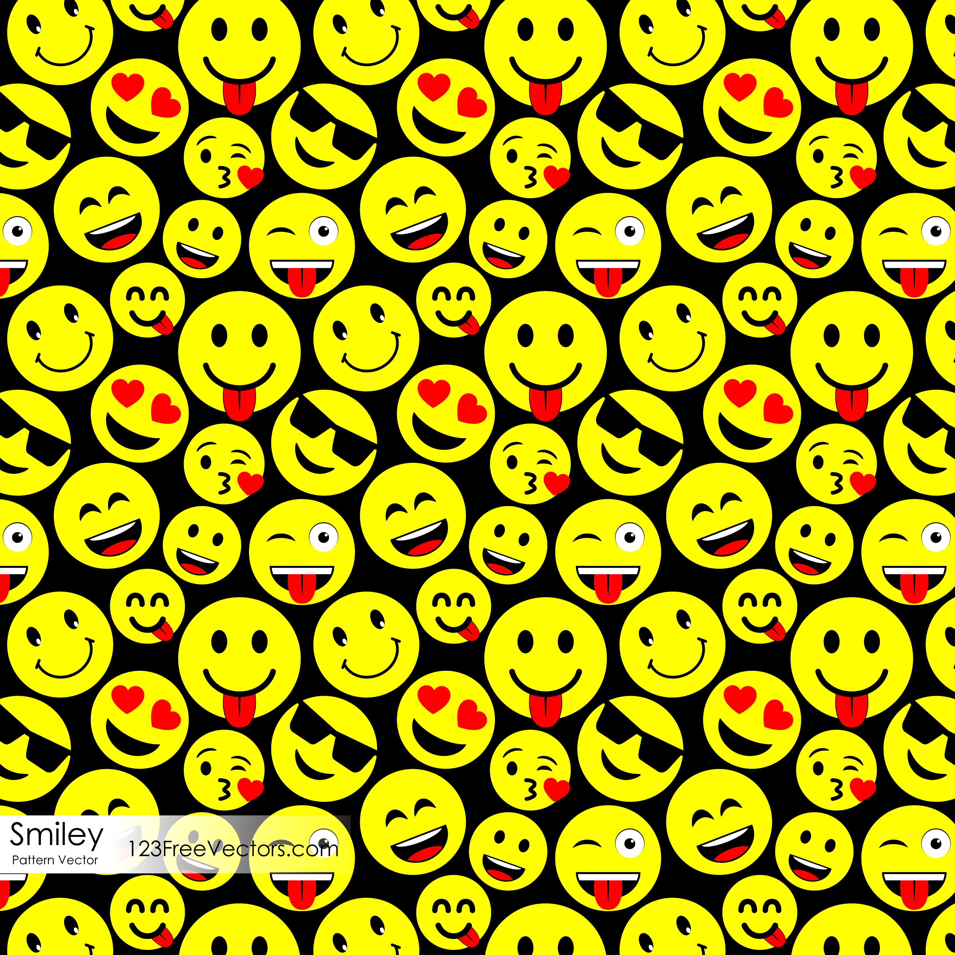 Emoji Seamless Pattern Background