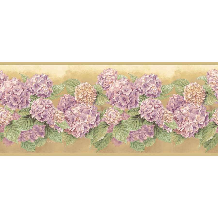 Roth Purple Hydrangea Prepasted Wallpaper Border At Lowes