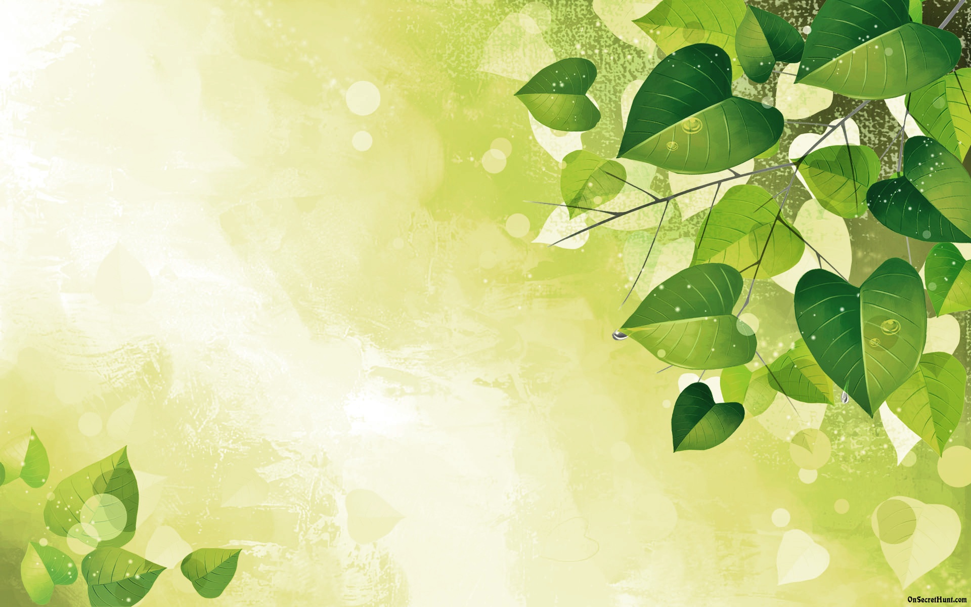 Green Flower Background Wallpaper