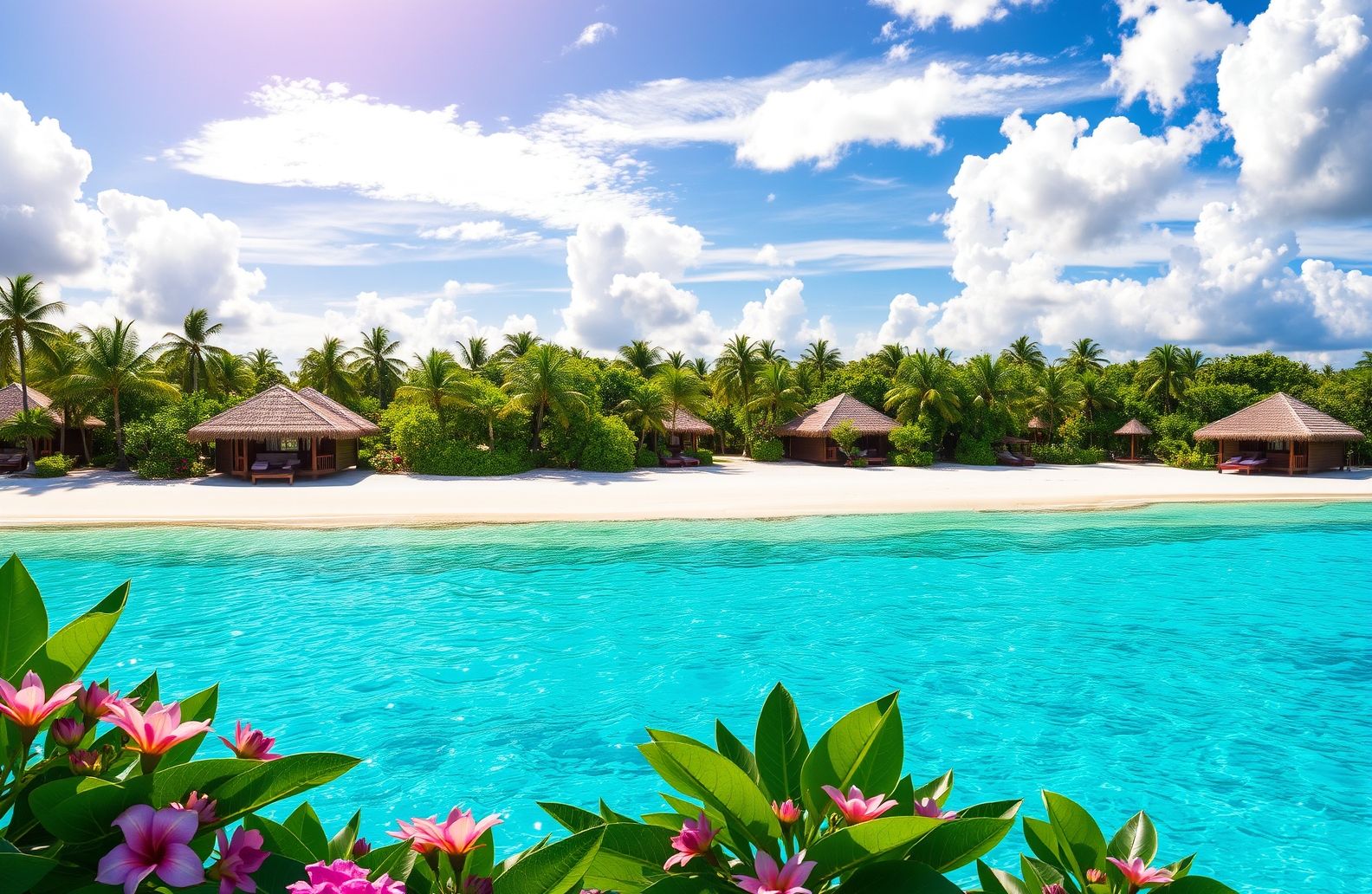 Maldives Island Resorts Wallpaper