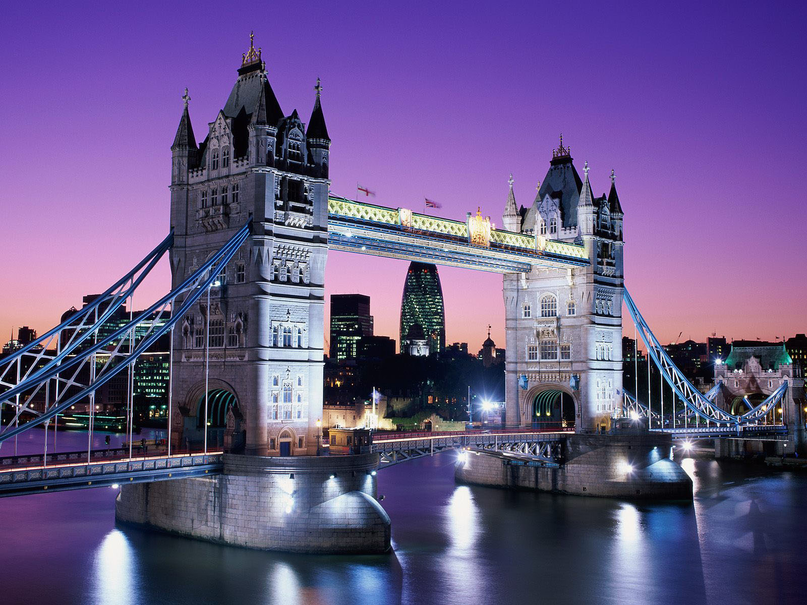 Tower Bridge in London at twilight