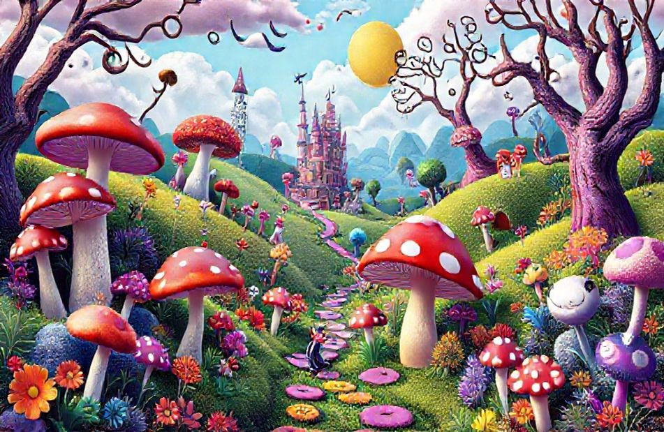 Trippy Alice In Wonderland Wallpaper