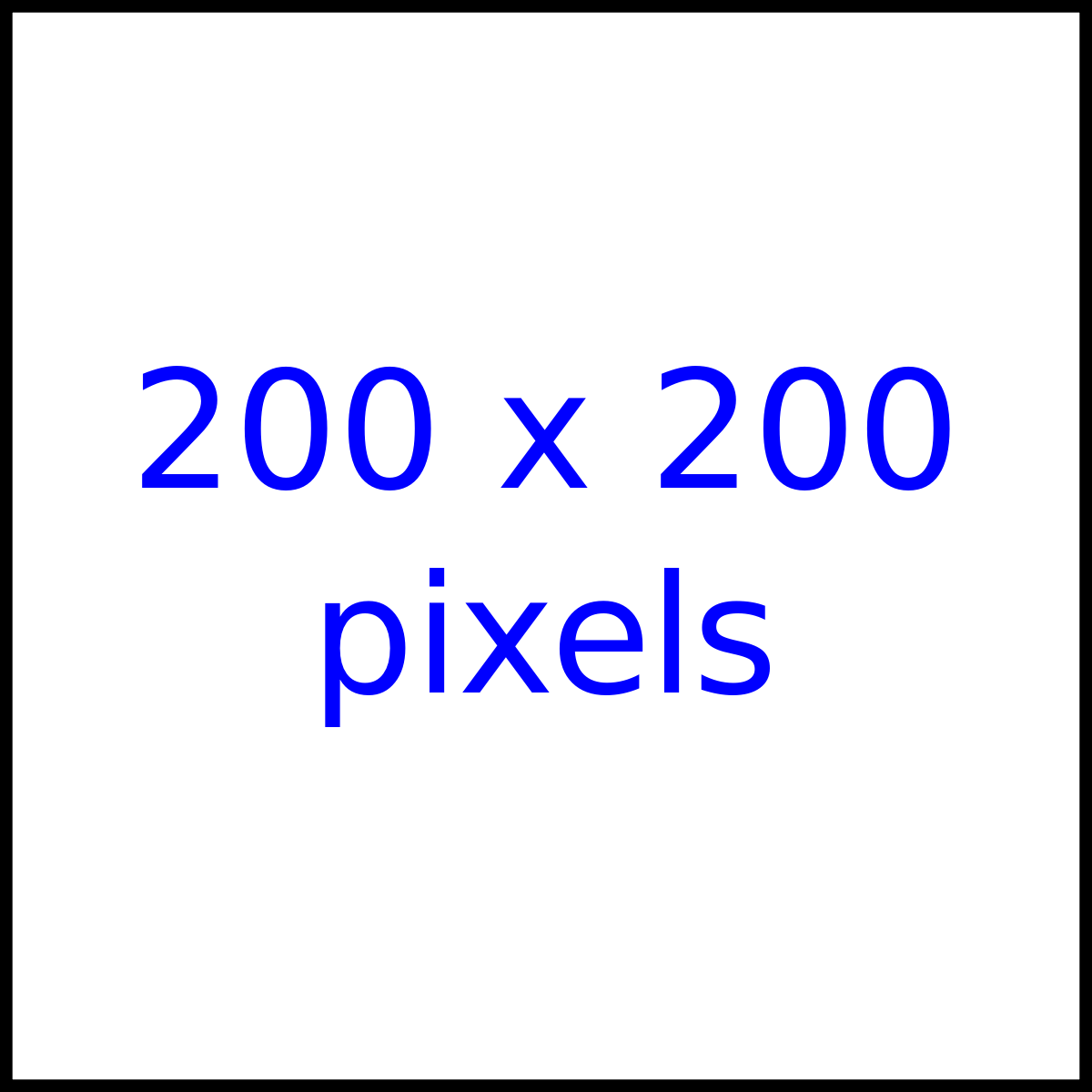 What Size Is 200 X 200 Pixels