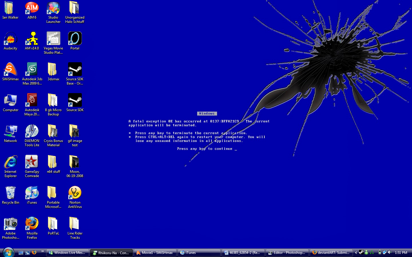 Blue Screen Of Death Wallpaper By Neonomical65