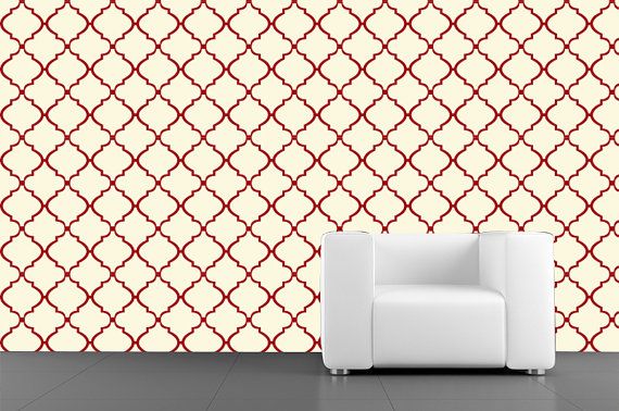 Removable Wallpaper Moroccan Lattice Peel By Accentwallcustoms