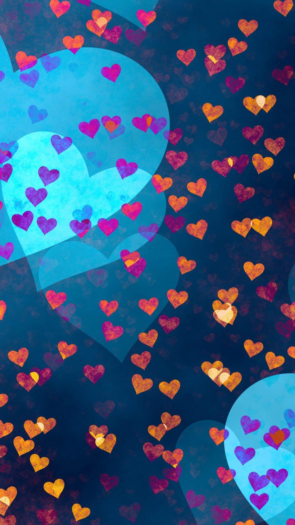 Love Hearts Pattern 4K Ultra HD Mobile Wallpaper