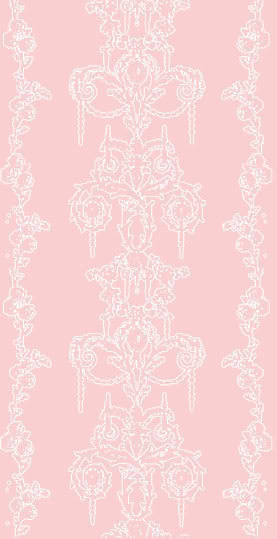 Flock Floral Amour Feature On Wallpaper Pink