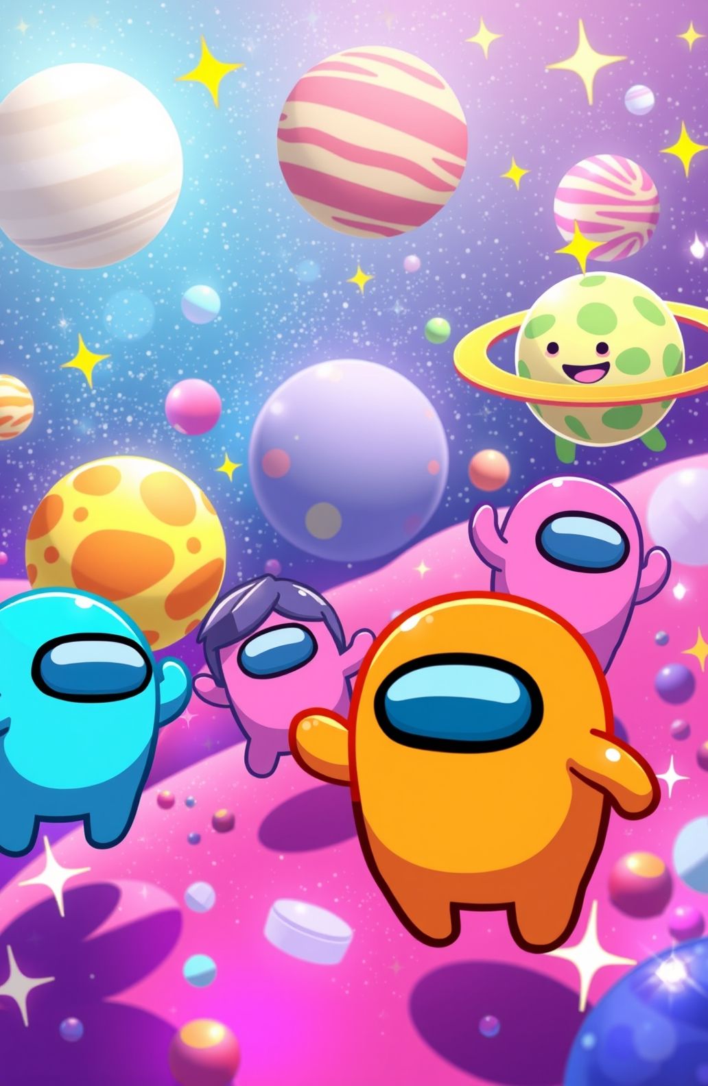 Cute Among Us Wallpaper
