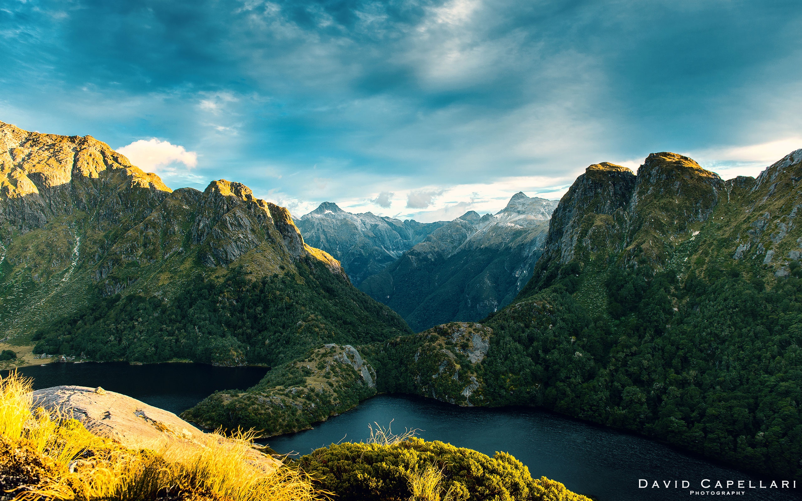 Landscape Open Mountains And Water Desktop Wallpaper