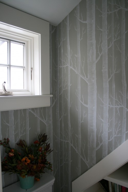 Tree Wallpaper Would Be Good In A Master Bedroom With Wooden