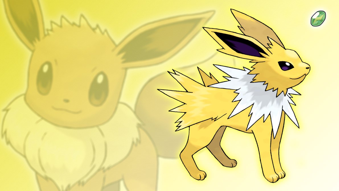 Eevee And Jolteon Wallpaper By Glench