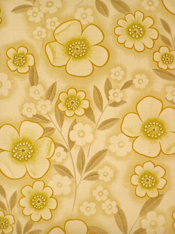 Vintage Floral Wallpaper From The 70s