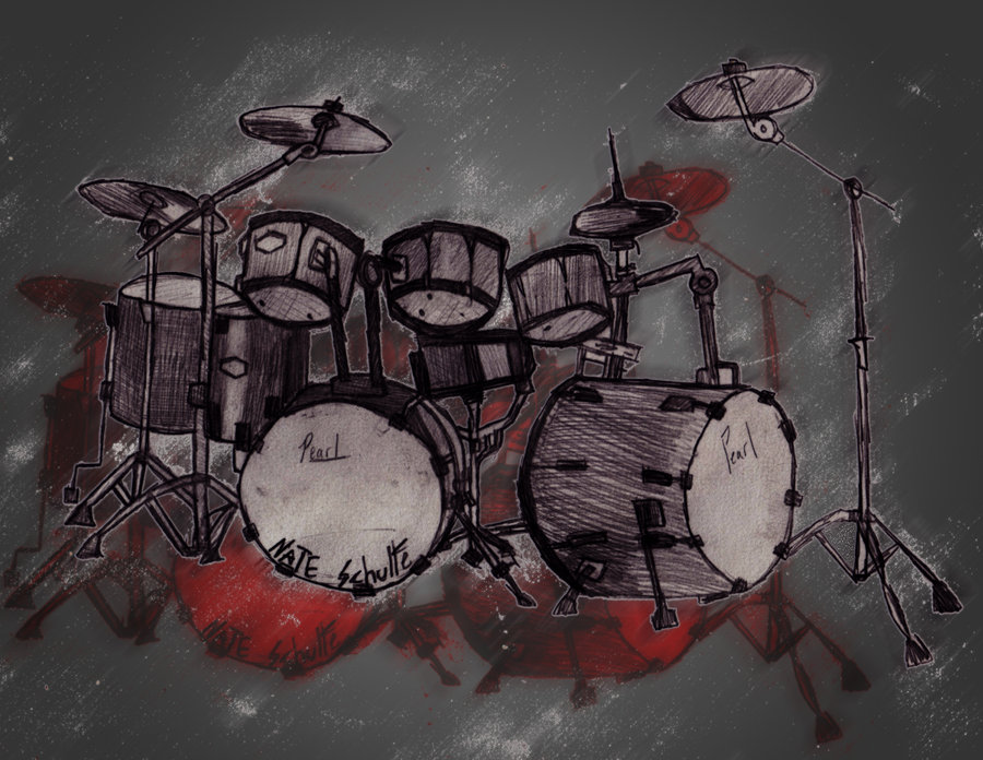 Drum kit, drums, blue, music, HD phone wallpaper | Peakpx