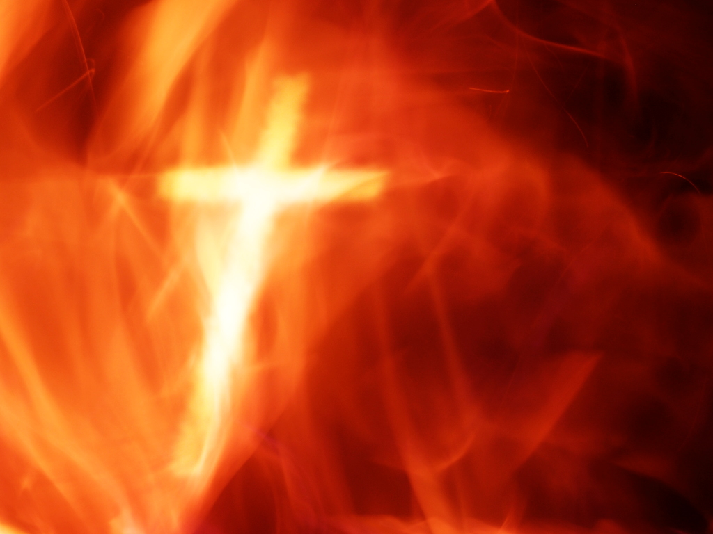 Cross And Fire Wallpaper Christian Background