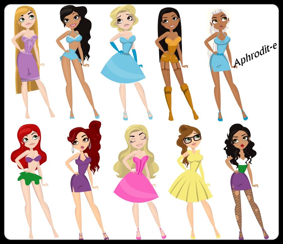 Disney Modern Girls By Aphrodit E