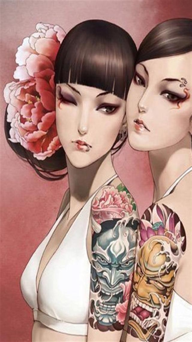 Modern Geisha HD iPhone Wallpaper S 3g