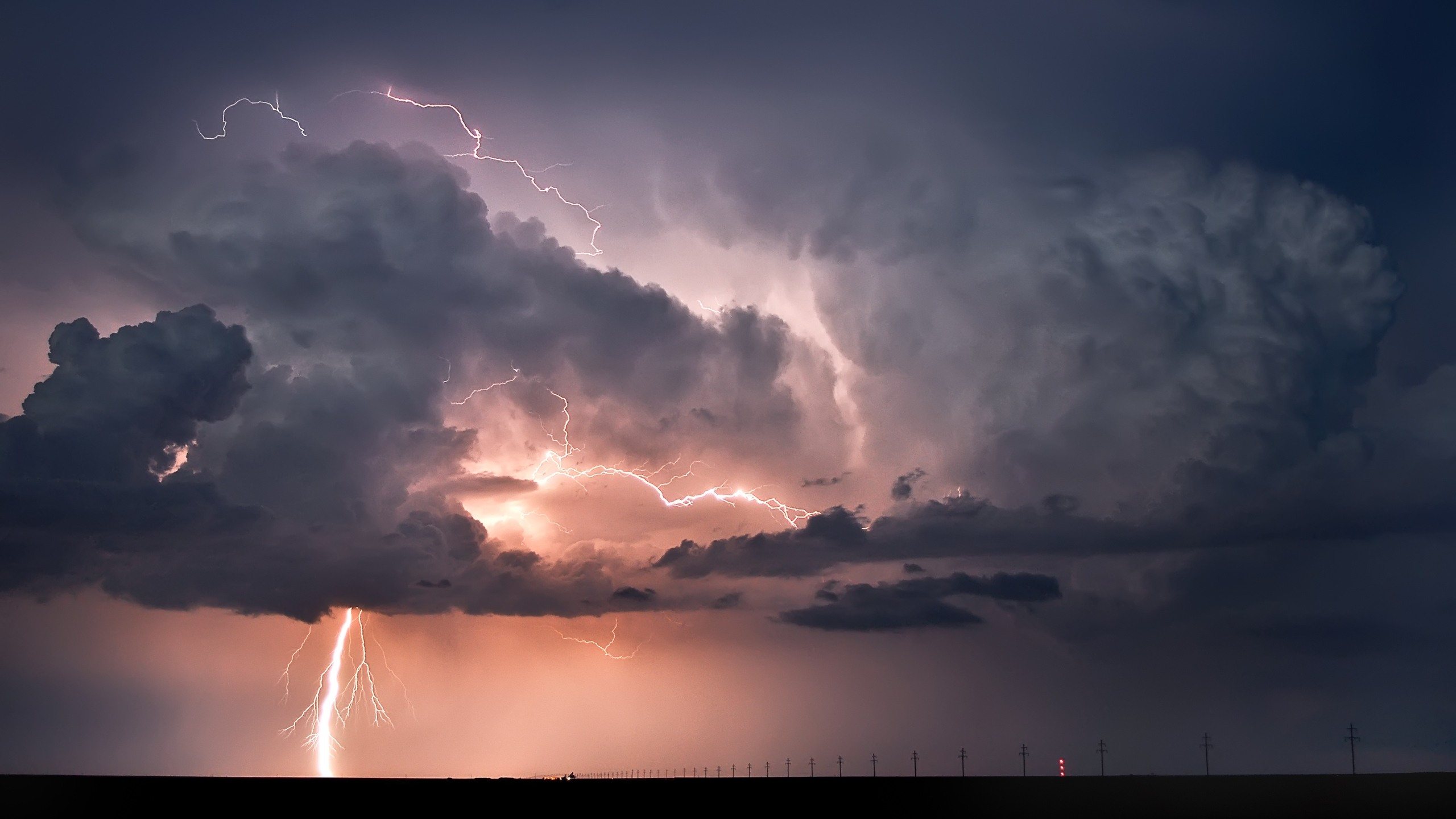 Thunderstorm Lightning Wallpaper HD Widescreen Desktop