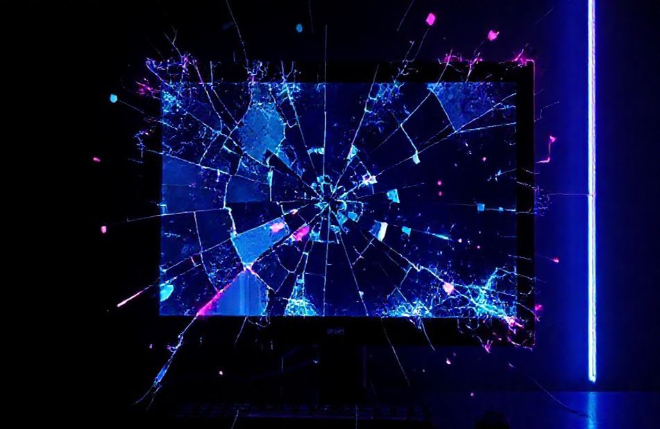 Broken Computer Screen Wallpaper