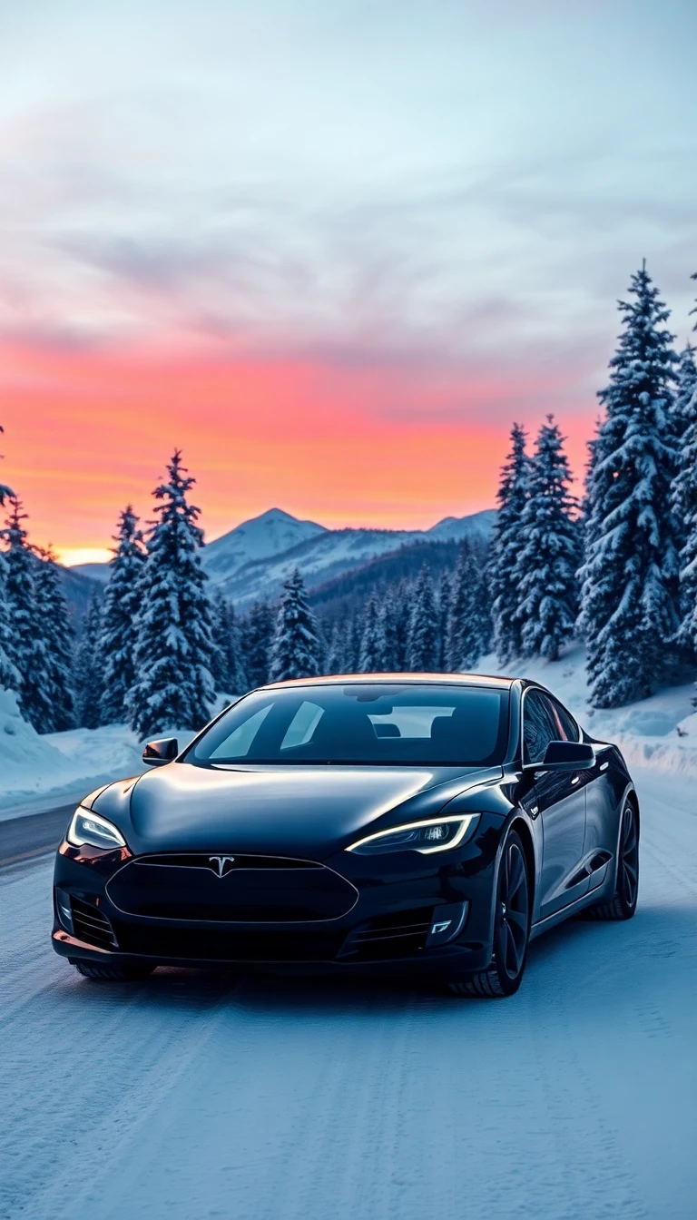 Tesla Winter Wallpaper