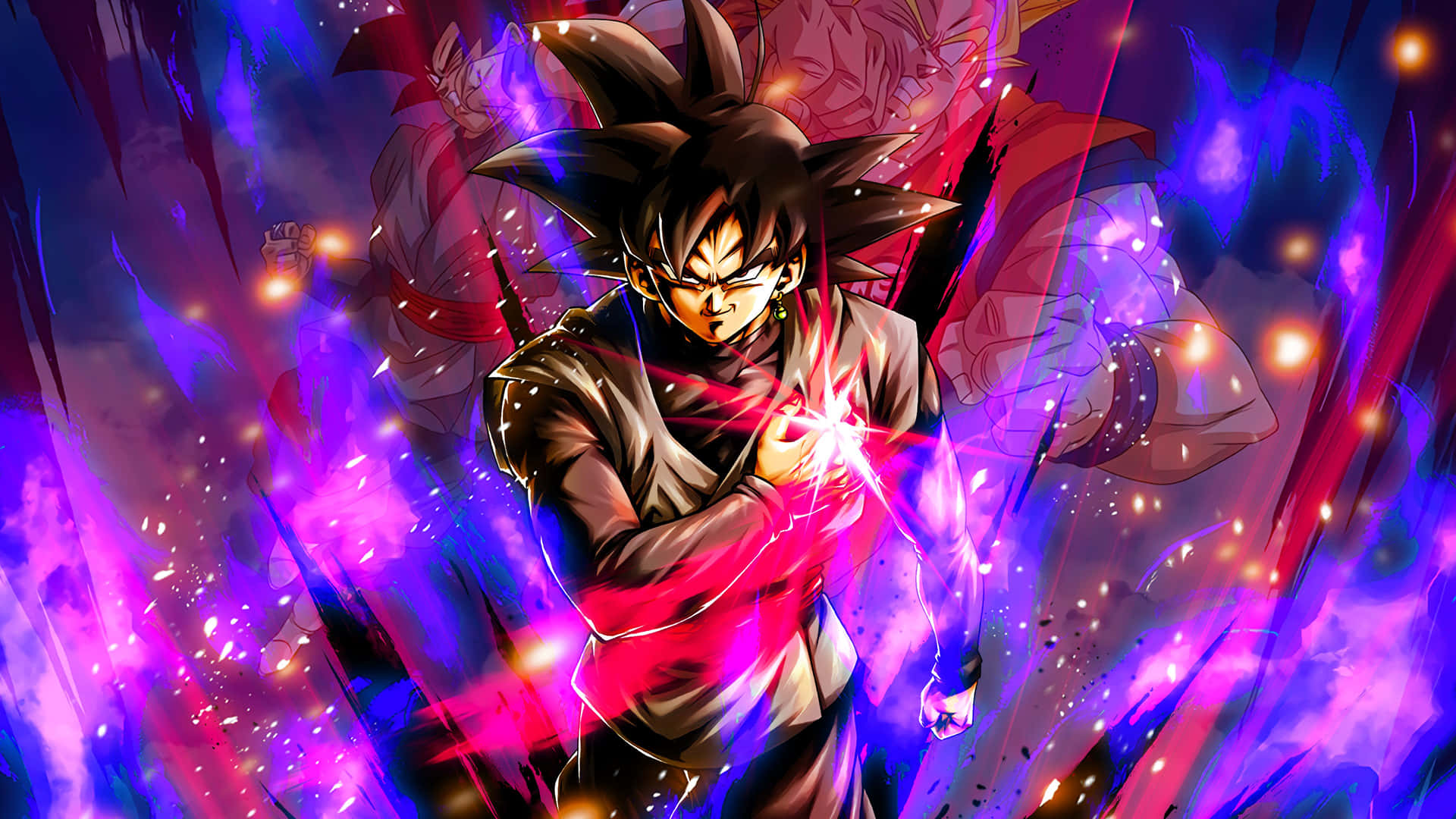 The Powerful Goku Black Supreme Ready To Fight Wallpaper