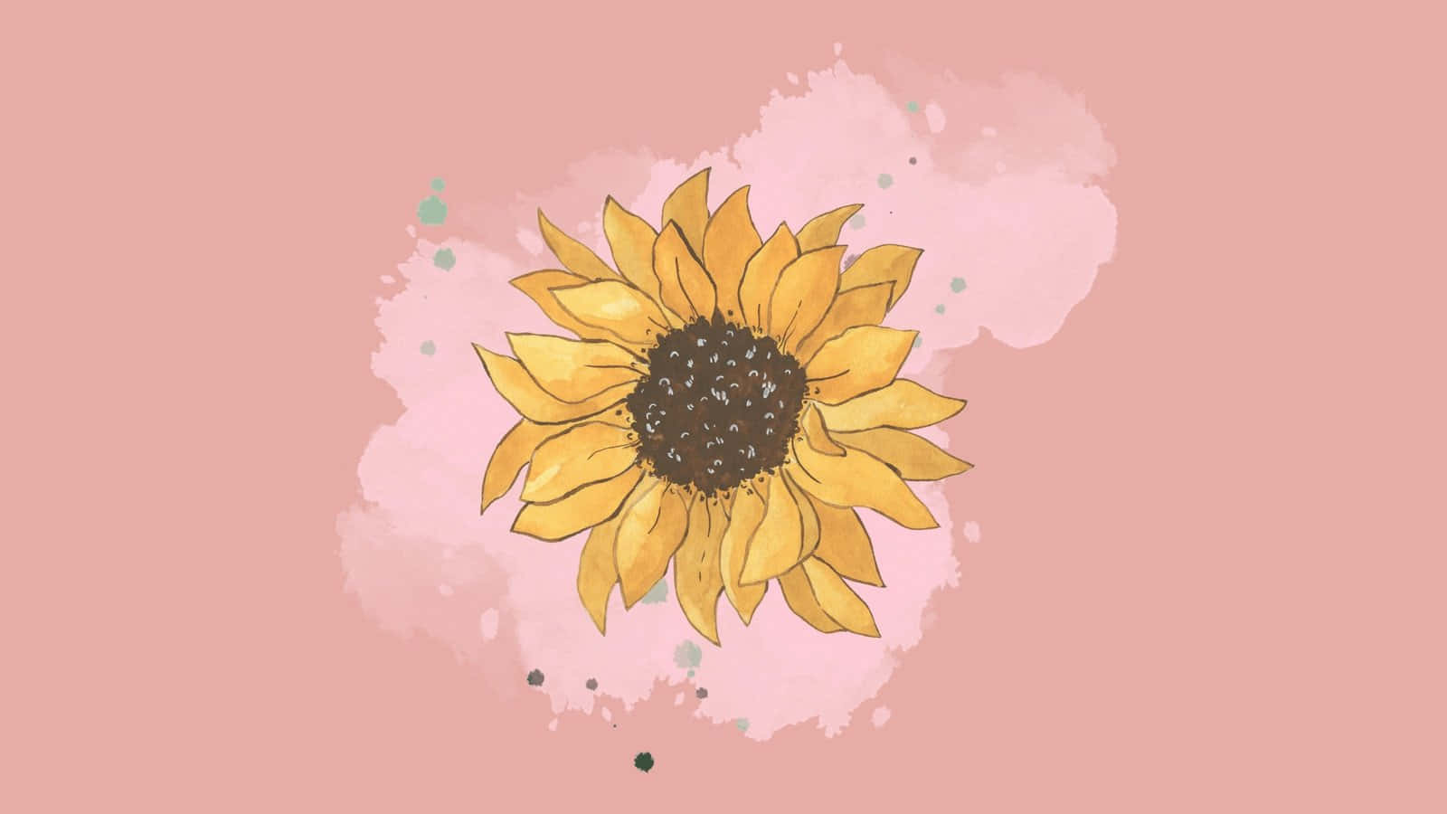 Aesthetic Sunflower Background Wallpaper