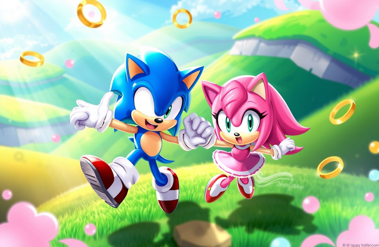 Sonic And Amy Wallpaper