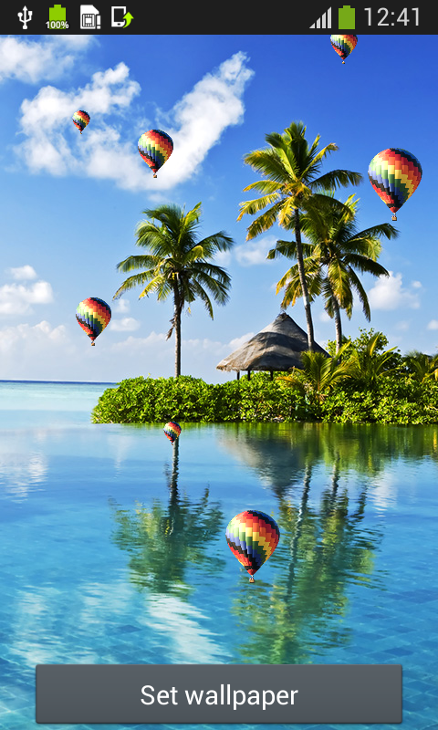 Tropical Beach Live Wallpapers free app download for Android