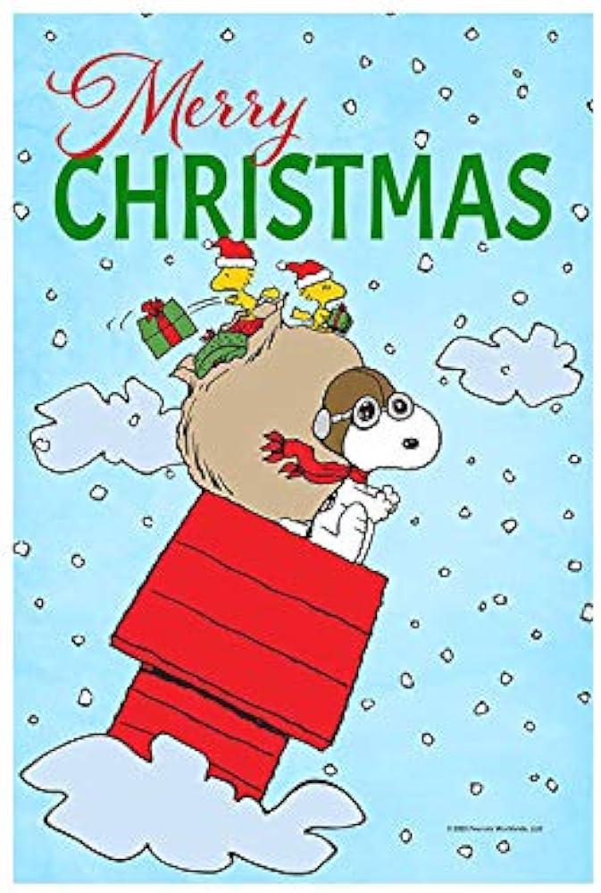 Amazon Flagology Peanuts Merry Christmas Snoopy