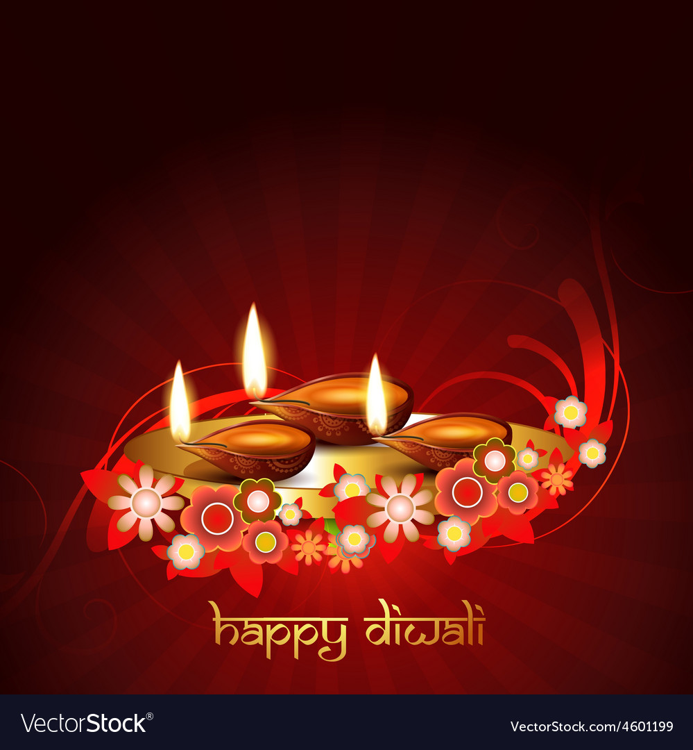 Stylish Diwali Background Royalty Vector Image