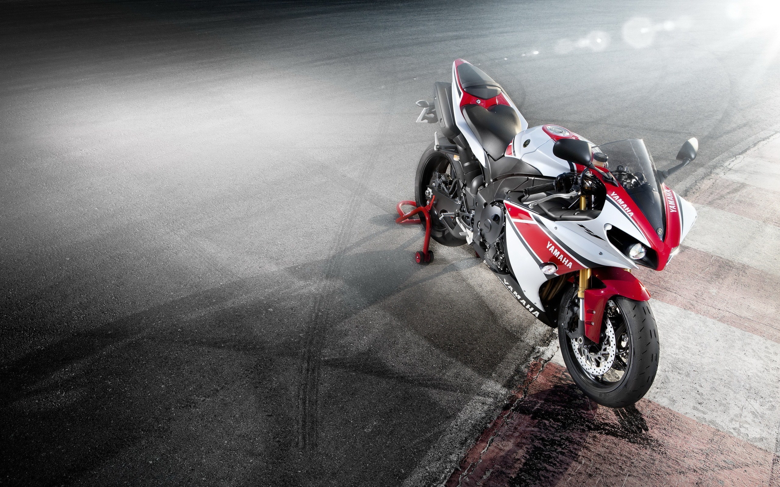 Yamaha YZF-R1 Motorcycle on Racetrack