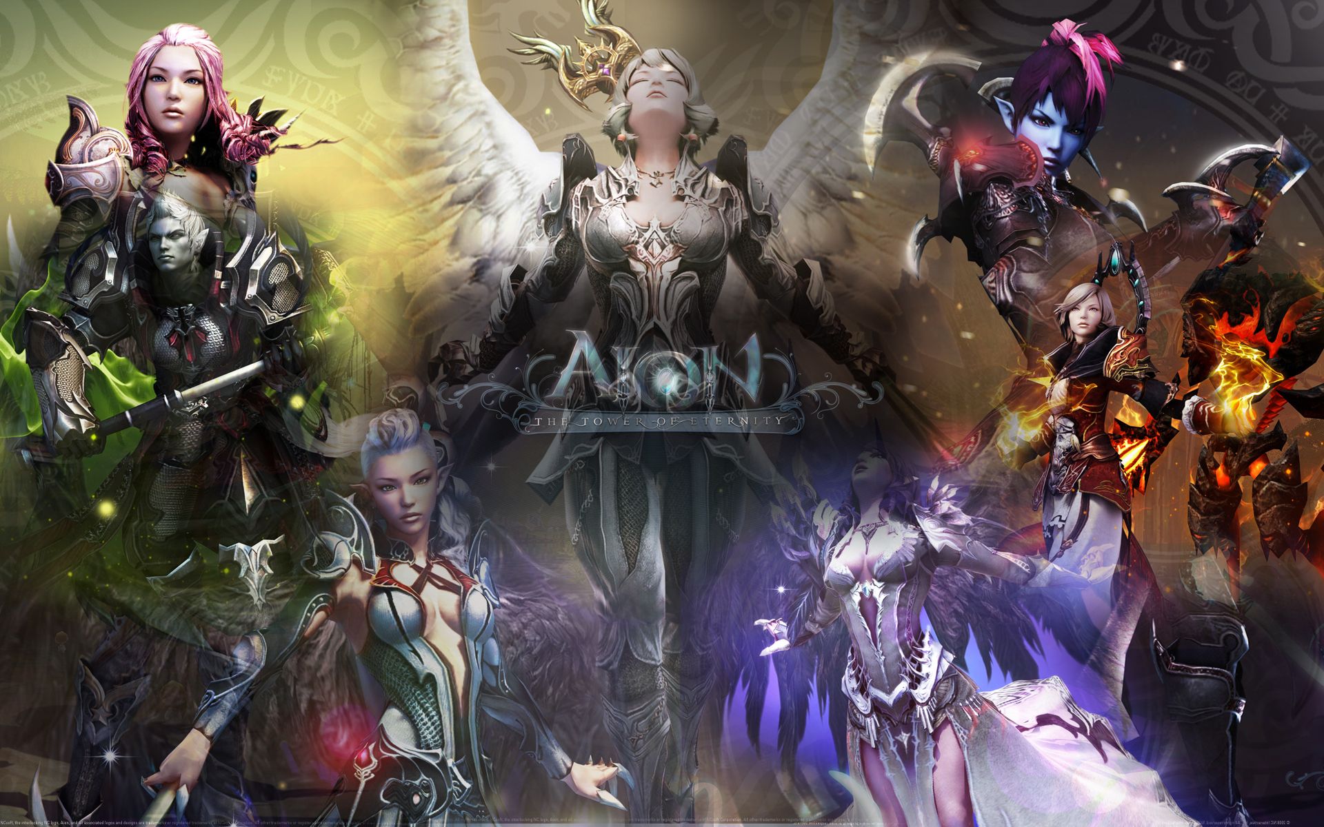 Wallpaper Aion Online Full HD Game Characters Artworks