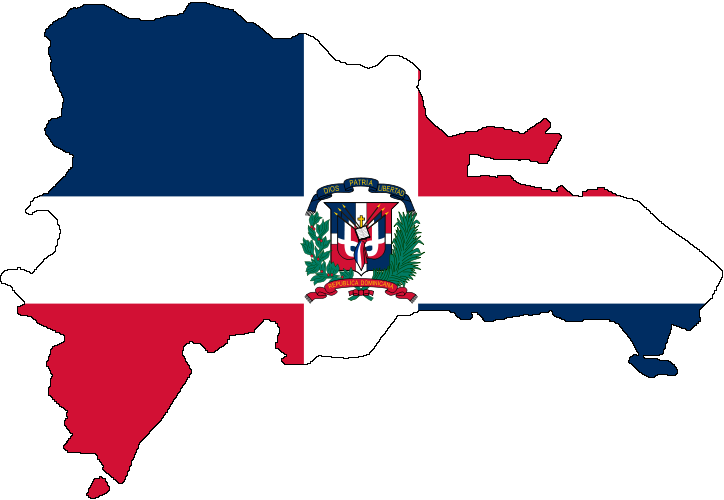 Dominican Republic Flag Map