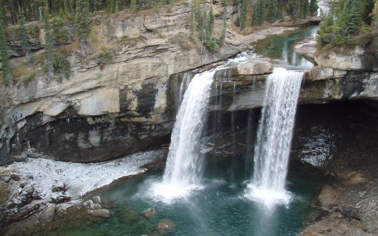 Waterfall Pacific Northwest Canada High Quality And