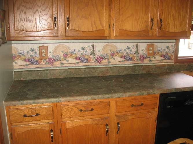 Kitchen Counter Tops Makeover Using Paper Illusions