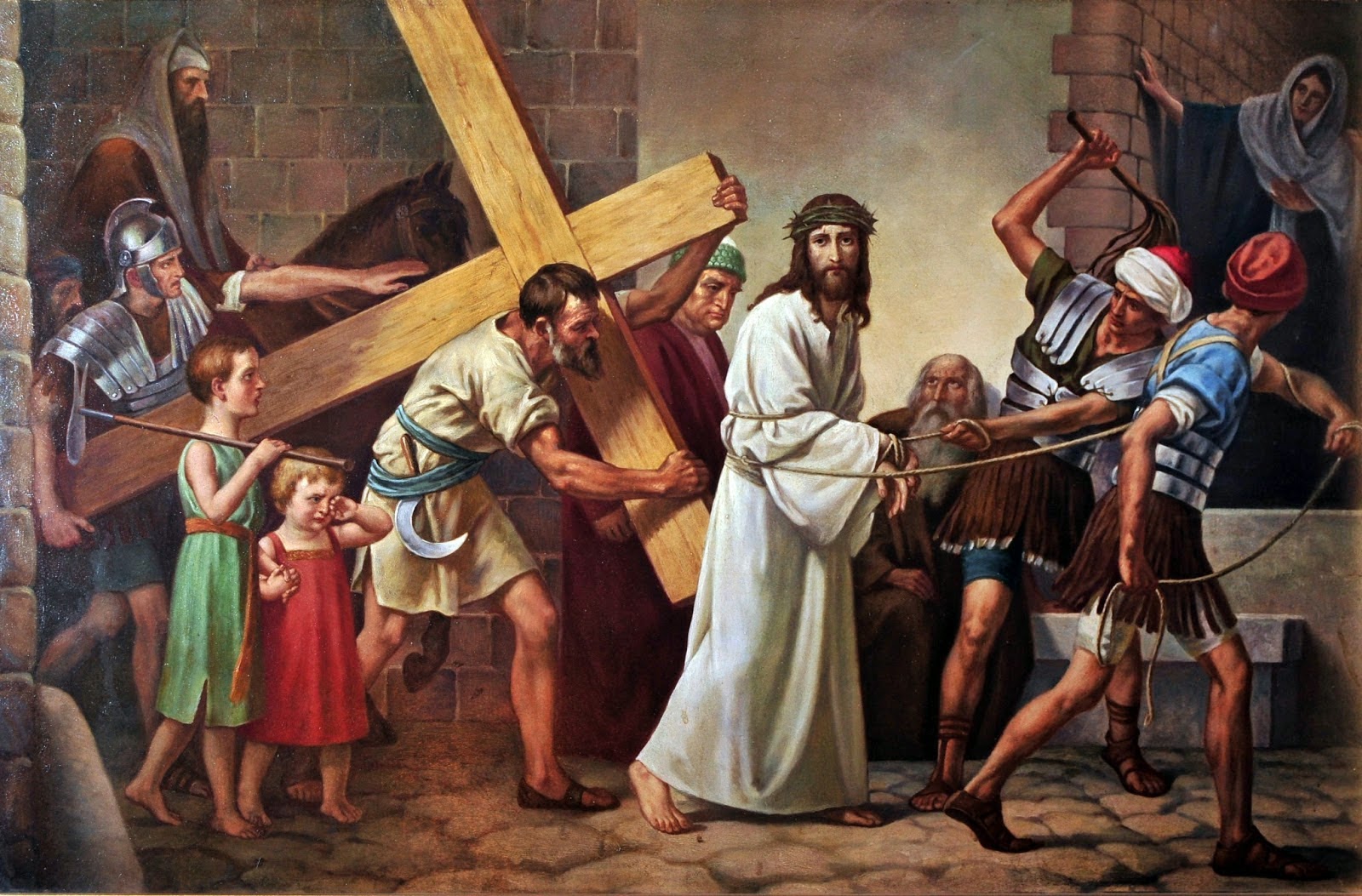 Simon Helps Jesus Carry His Cross To