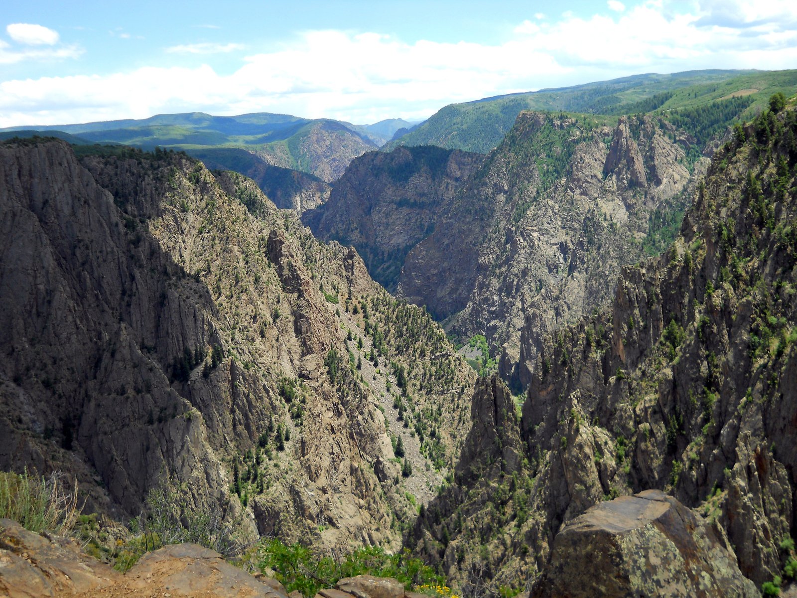 Canyon Landscape With Rocky Cliffs And Greenery Stock Photo Wallpaper