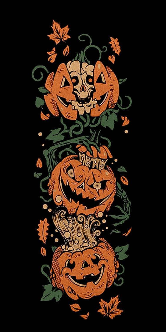 Fall Halloween iPhone Wallpaper